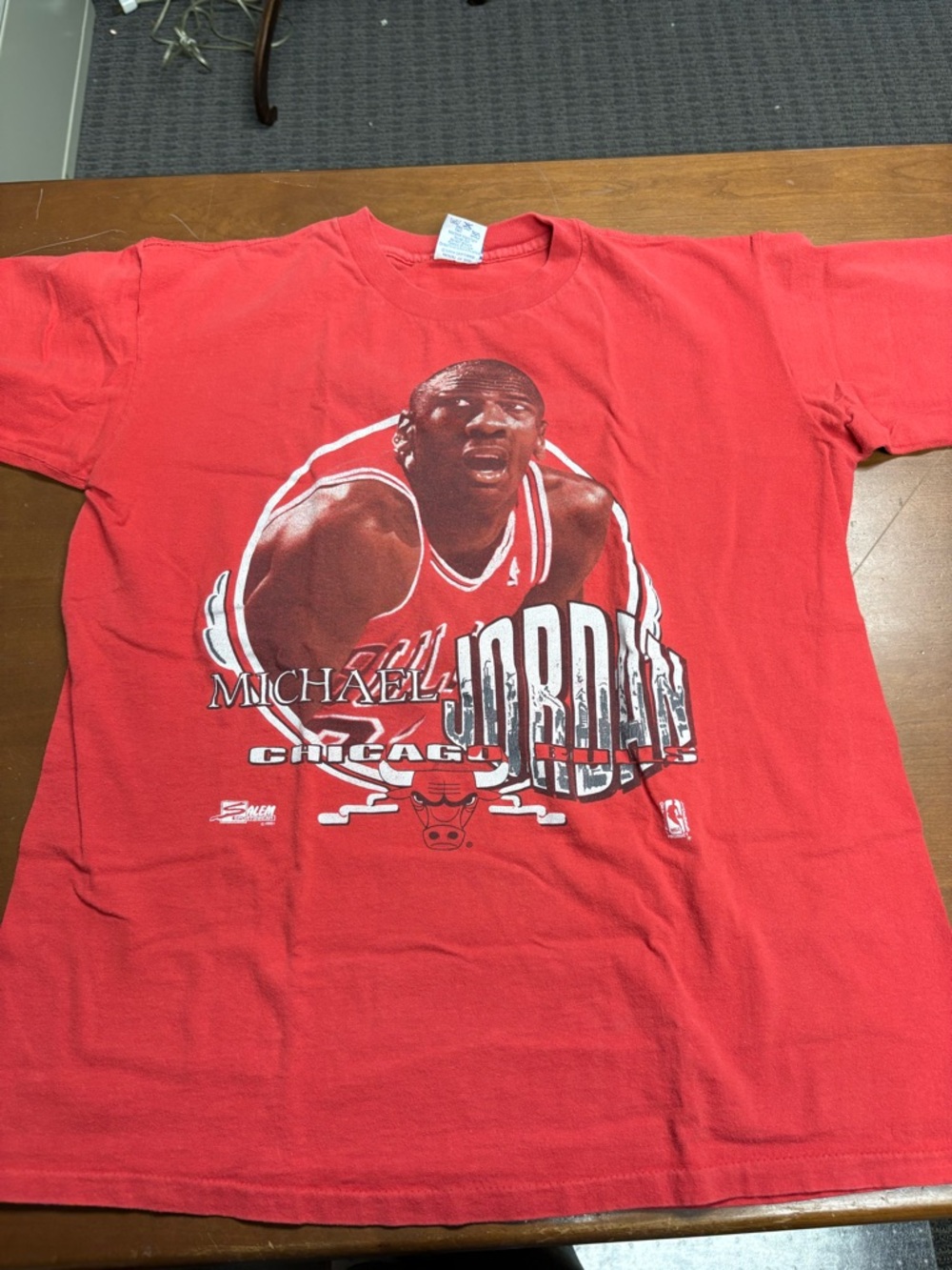 Red Chicago Bulls Graphic Short Sleeve T-Shirt - Michael Jordan Print